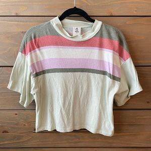 We the Free Mock Neck Cropped Tee